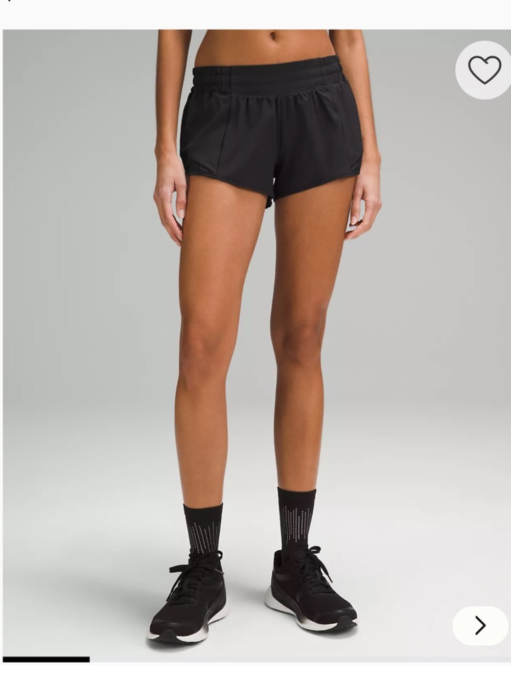 lululemon athletica hotty hot short 2.5”-black - Picture 5 of 5